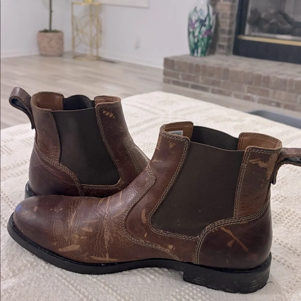 CLARKS Mens‎ Casual Pull On Boots Faulkner On Chelsea Boots Size 11